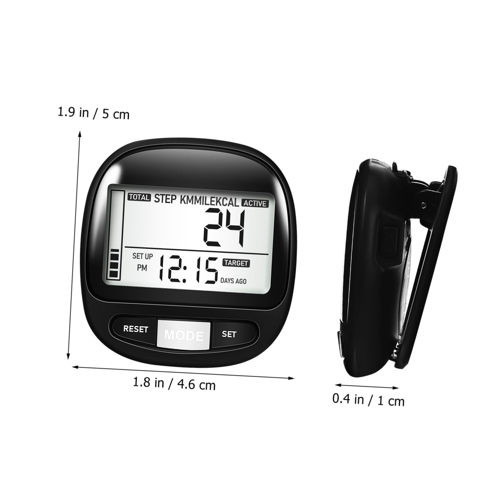 TOYANDONA Schrittzähler Clip Pedometer für Outdoor Aktivitäten Tragbarer Akkurater Schrittzähler mit Speicher und Benutzerfreundlich für Fitness und Gesundheit
