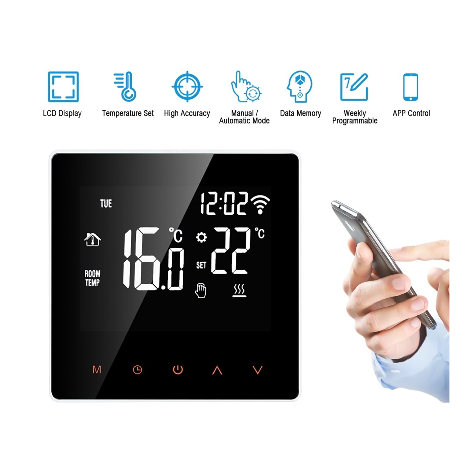 Regulator Temperatury, Intelintny termostat Tuya , zdalnego sterowania temperaturą elektrycznego ogrzewania podłogowego w bojlerze wodnym/gazowym