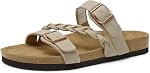 DREAM PAIRS Cork Footbed Chaussures d'été Sandales pour femme, Coussin, Confortable, Slip-On, Casual, Vacances, Marche