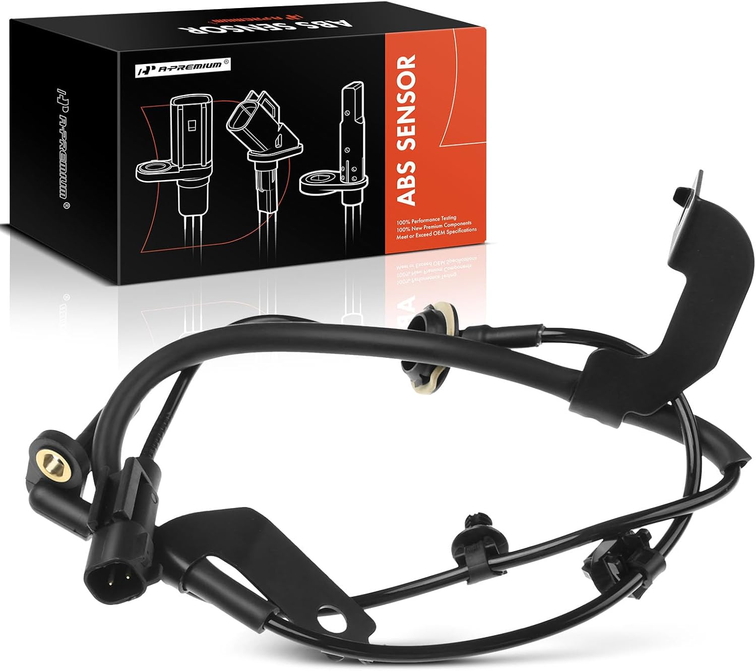 A-Premium ABS Wheel Speed Sensor Compatible with Chrysler & Dodge Models - 200 2011-2014, Sebring 2007-2010, Avenger 2008-2014, Journey 2009-2020 - Front Right Passenger Side, Replace# 05085822AB