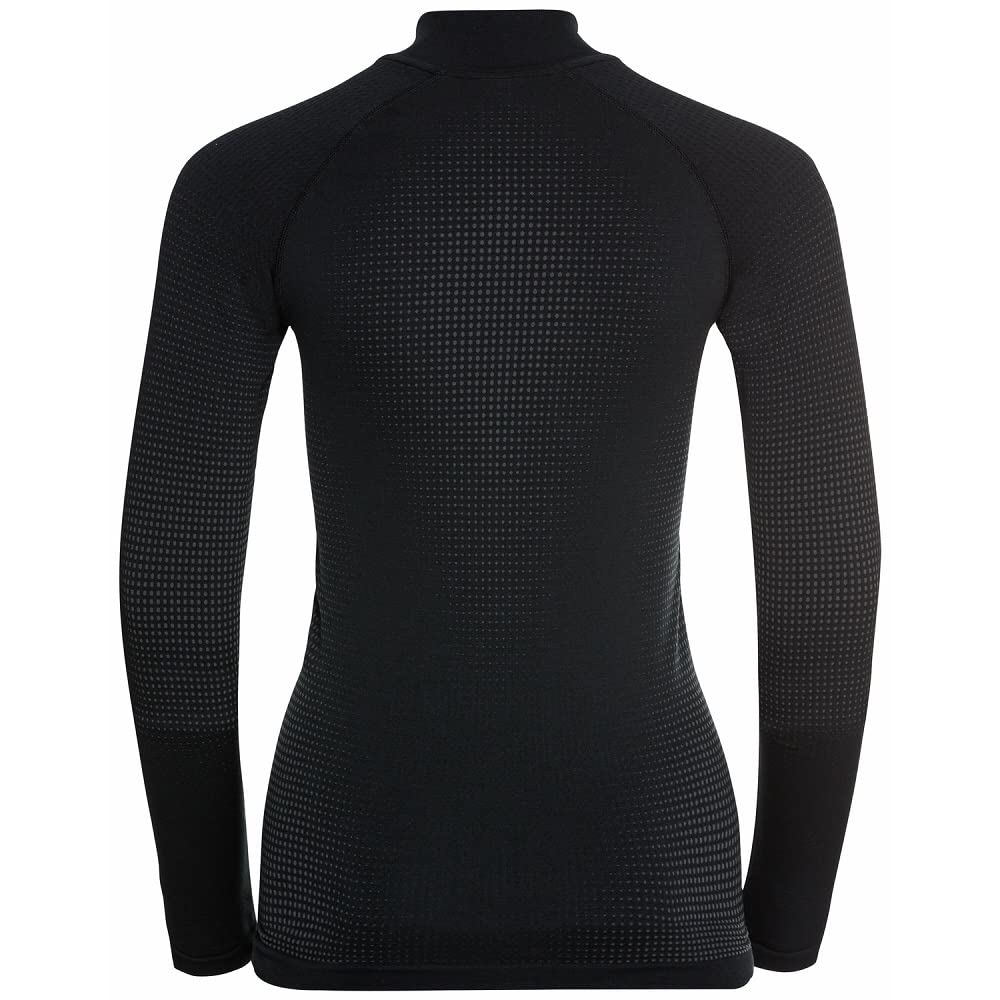 Odlo Damen Performance Warm_196221 Funktionsunterwäsche Langarm Shirt mit Reißverschluss (1er Pack)