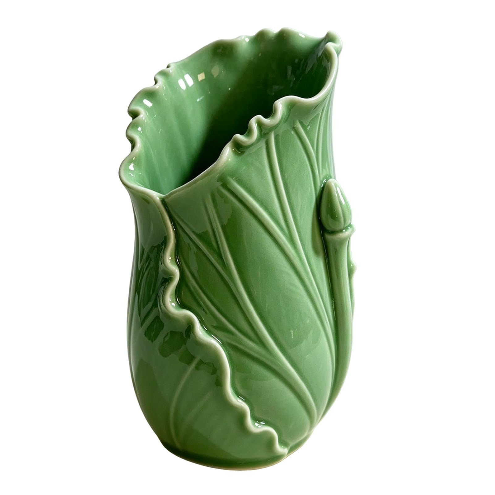 Glifora Lotus Leaf Pen Holder - Decorative Pencil Holder, Modern Desk Organiser for Office Supplies and Makeup Brushes