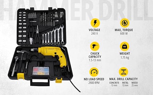 STANLEY SDH600KM-IN 600W 13mm Drill Machine with Mechanical ...