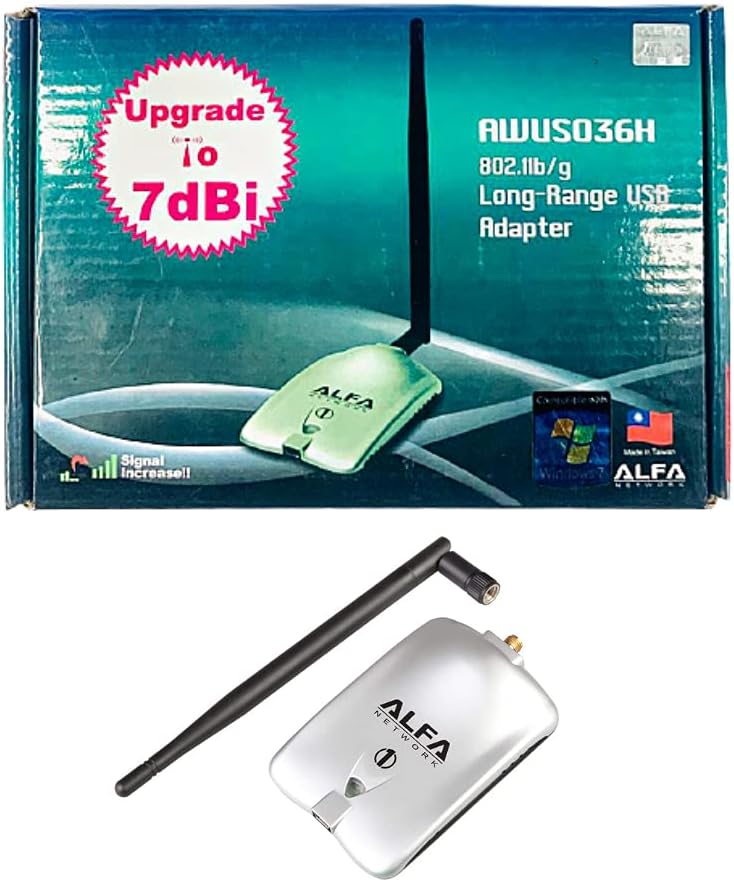 ALFA Network1000mW High Power Wireless G 802.11g Wi-Fi USB Adapter with 5dBi Antenna AWUS036H