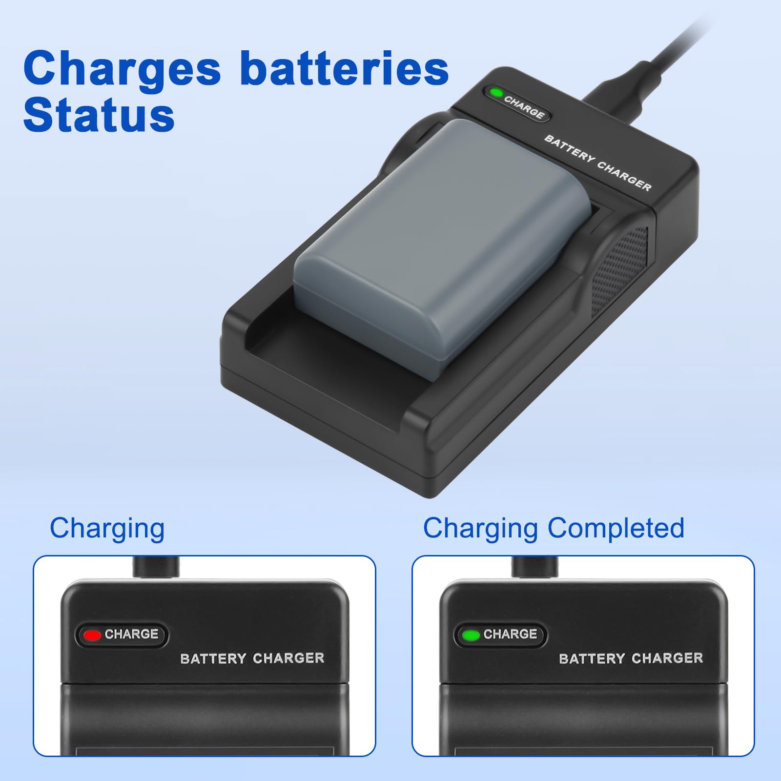 Joiry Ersatz-Akku Set (2x NB-2L) Für Canon Kameras – Inkl. LCD-Ladegerät, 7.4V 1400mAh