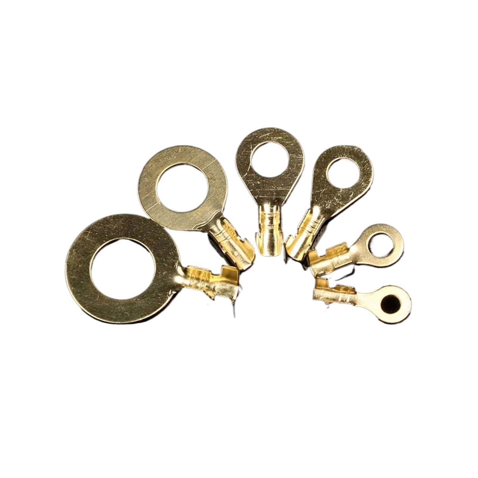 230 Stück M3/M4/M5/M6/M8/M10 Ringkabelschuh Ringöse Kupfer-Crimp-Anschlusskabelschuh-Drahtverbinder Nicht isoliertes Sortimentsset