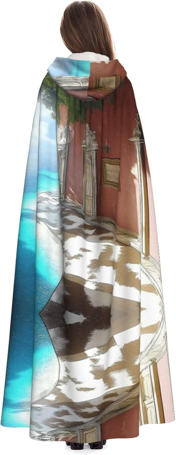 Blue Ocean Unique Darkness Poncho Shawl - Customizable Wearable Blanket for Women, Perfect Halloween Costume Accessory, Knight, Akatsuki, and More