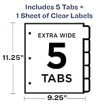 Avery Index Maker Clear Label Dividers, 5-Tab, Extra Wide, 1 Set – view 3