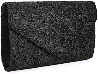 Momeraco Women's Elegant Floral Lace Envelope Clutch Evening Prom Handbag