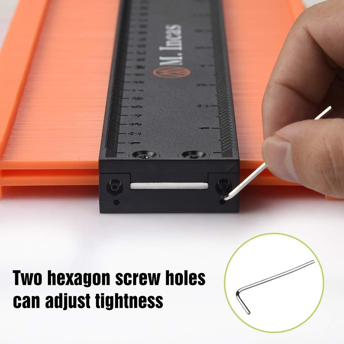 Contour Gauge with Lock|10+5 Inch Construction Rulers Measure Tool for Corners and Contoured, Handyman DIY Woodworking Tools, Construction Carpenter Tools, Father's Day Gifts for Men Husband Dad. - - 