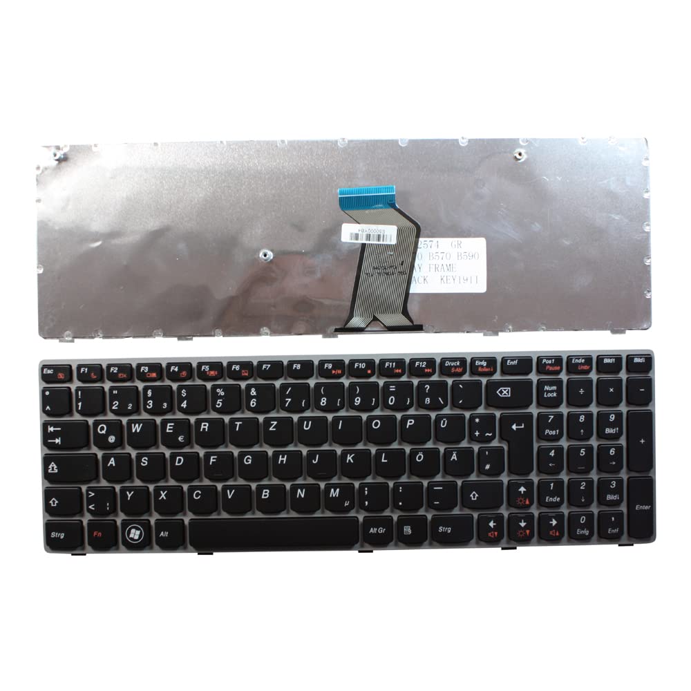 Clavier pour Lenovo Essential B570e Keyboards4Laptops à frappe précise - 2