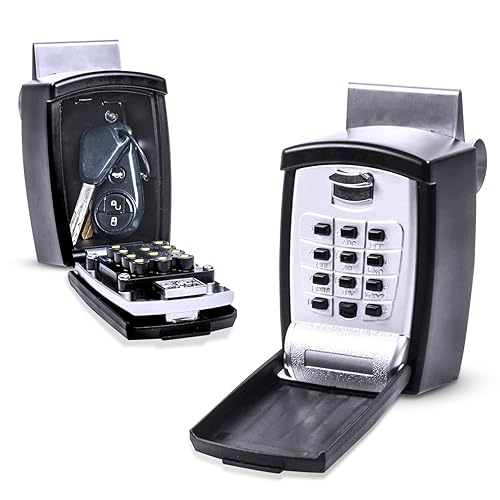 SL-591 Car Window Punch Button Lock Box, Black- Portable Key