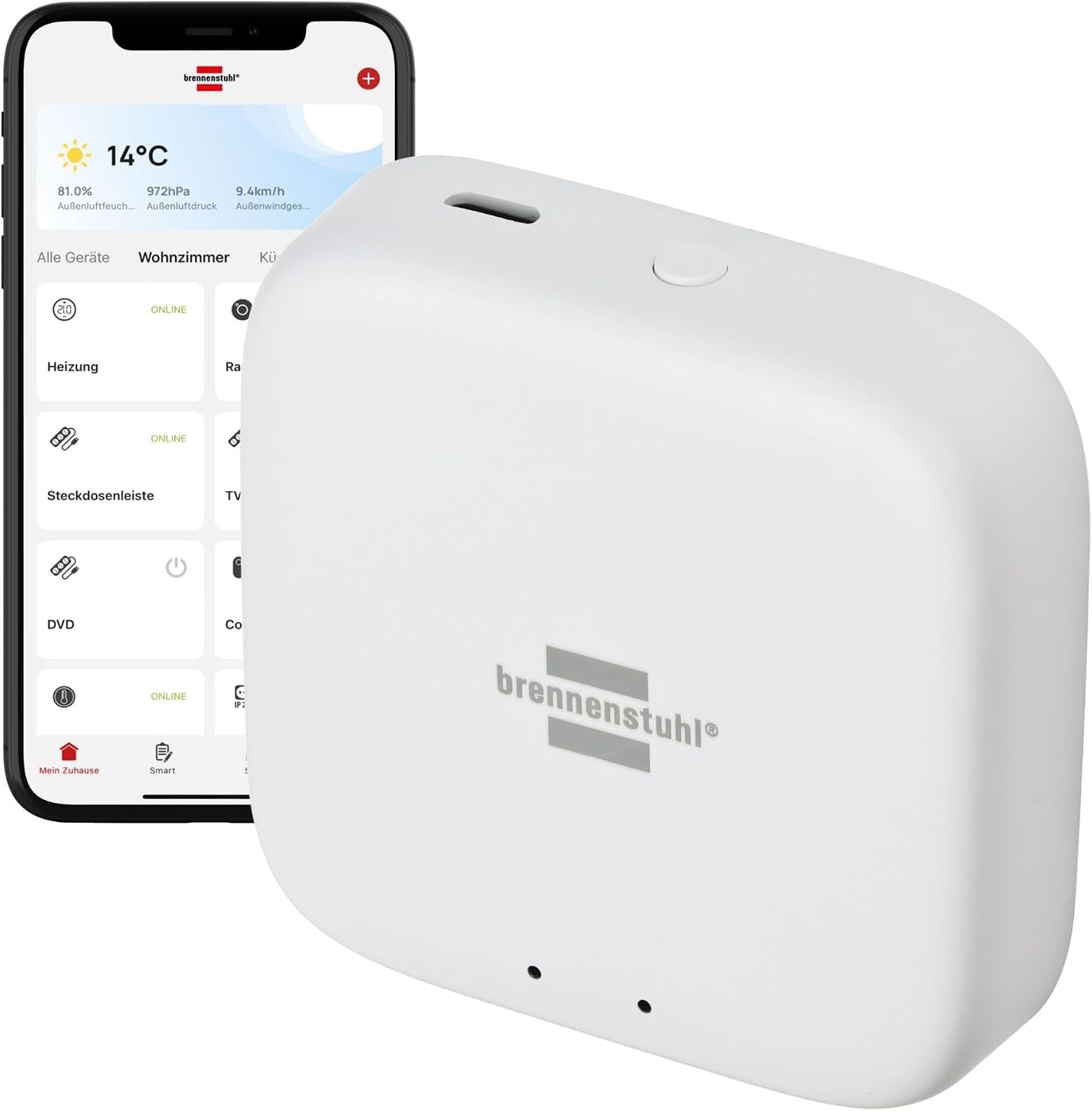 Беспроводной Zigbee-хаб Brennenstuhl Connect GWY CZ 01 (для управления устройствами умного дома Zigbee от Brennenstuhl)