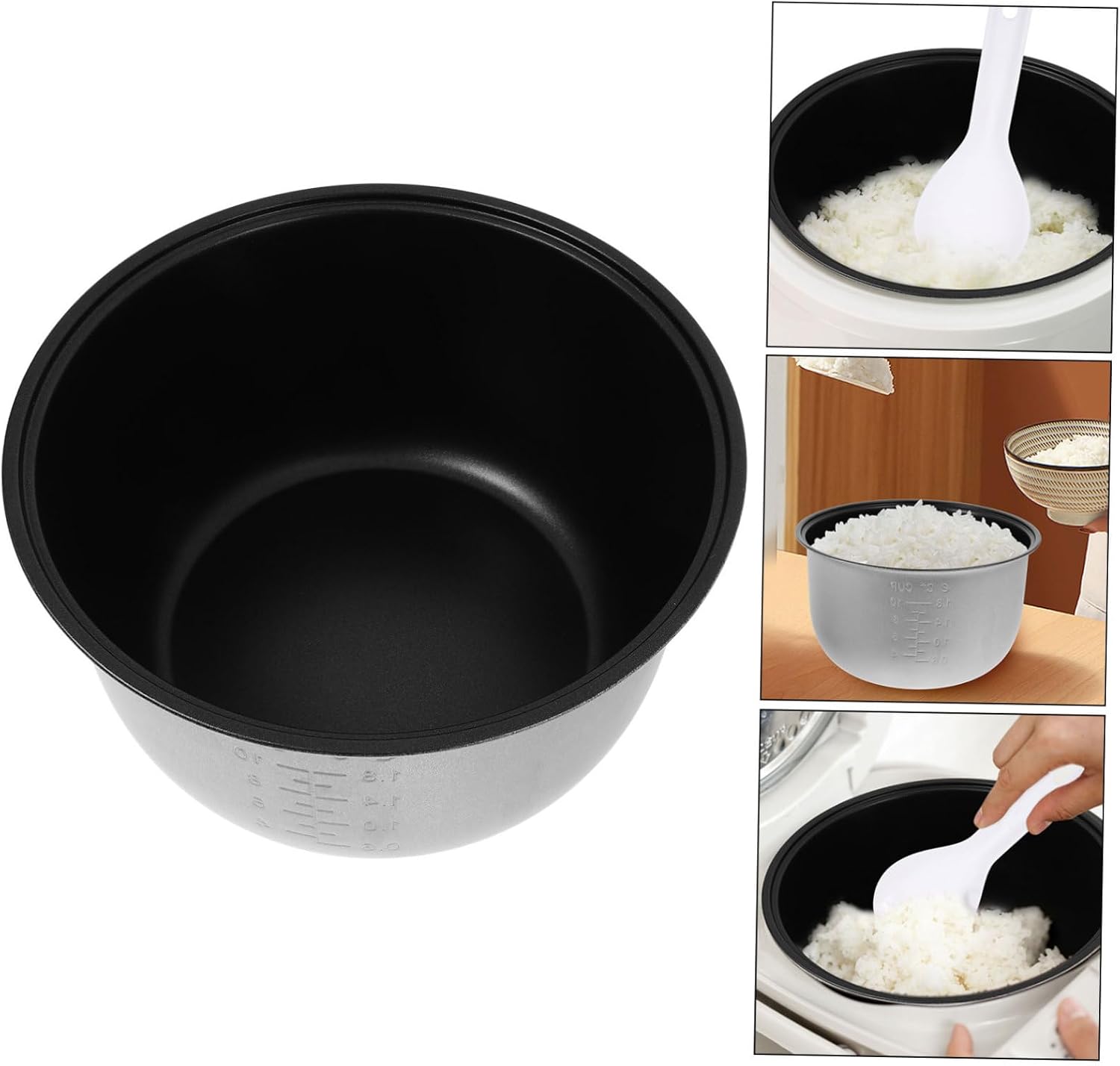Zerodeko 1Set Non Stick Electric Pressure Cooker Inner Pot Liner Thick Replacement Cooking Pot for Rice Soup Cake Compatible with Electric Cookers