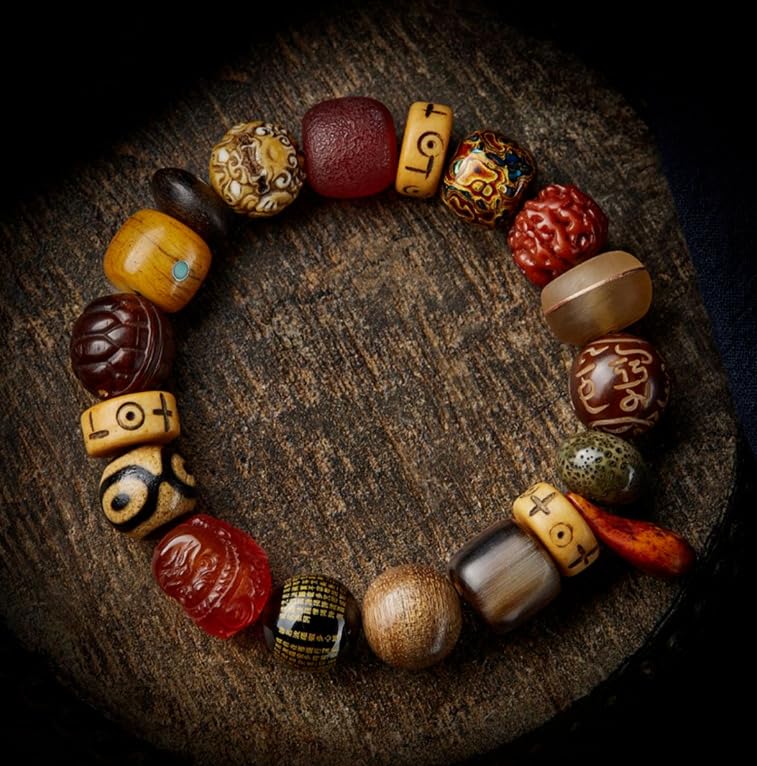 Bracelet en bois d'agar 14mm : perles de prière malas d'exception - 4