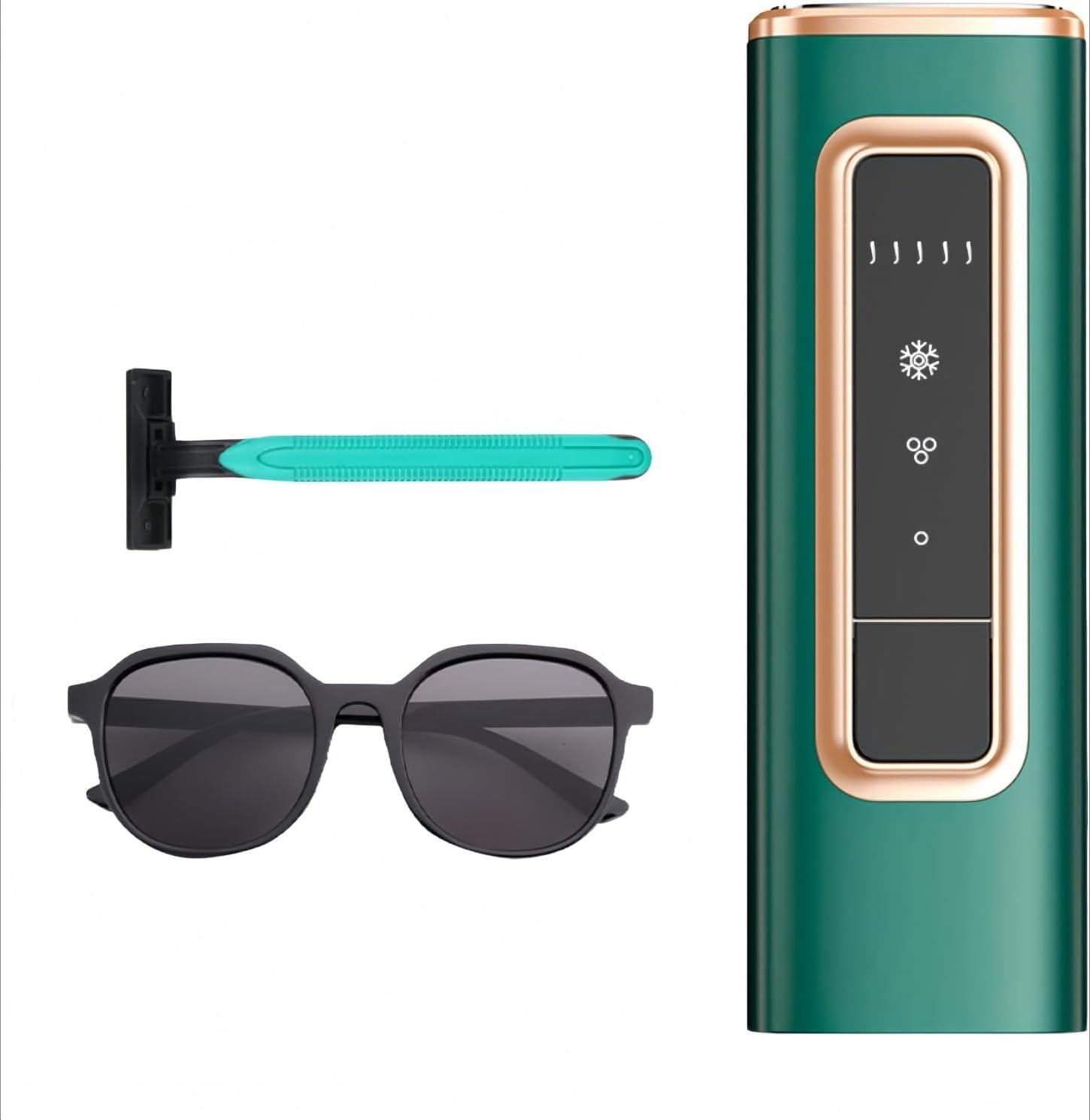 Luxe K IPL Device - Luxecare urządzenie do usuwania włosów dla kobiet i mężczyzn, at-home linia bikini do twarzy, trwałe, bezbolesne urządzenie do usuwania włosów (zielone)