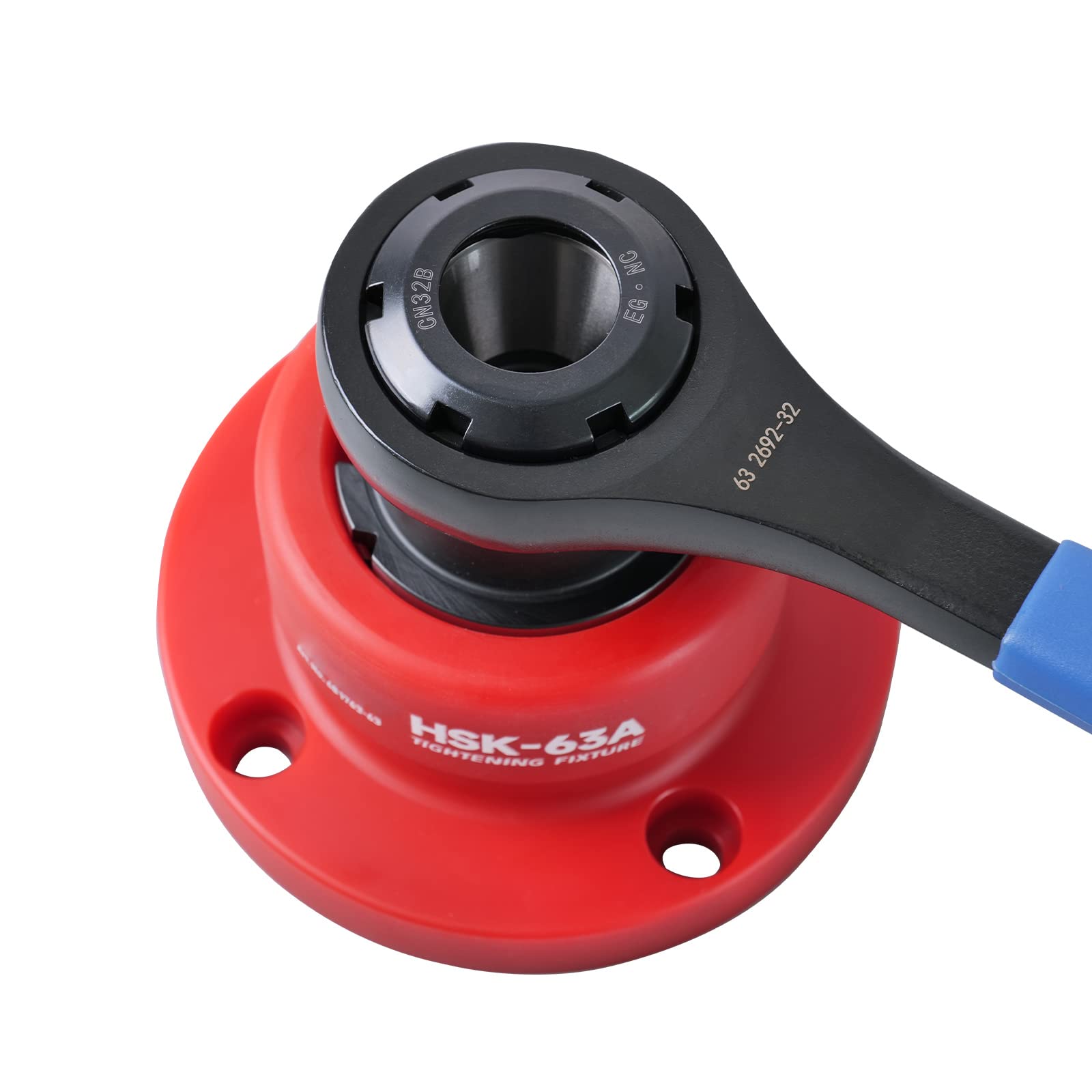 US Stock ZAC HSK63A Tooling Tightening Fixture High Polymer Material HSK Tightening Fixture Applicable to HSK A/C Tool Holder Look Seat (HSK63A Nylon Material)