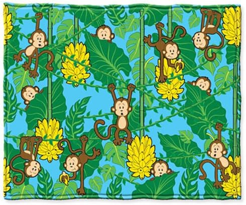 Monkey Fleece Throw Blanket