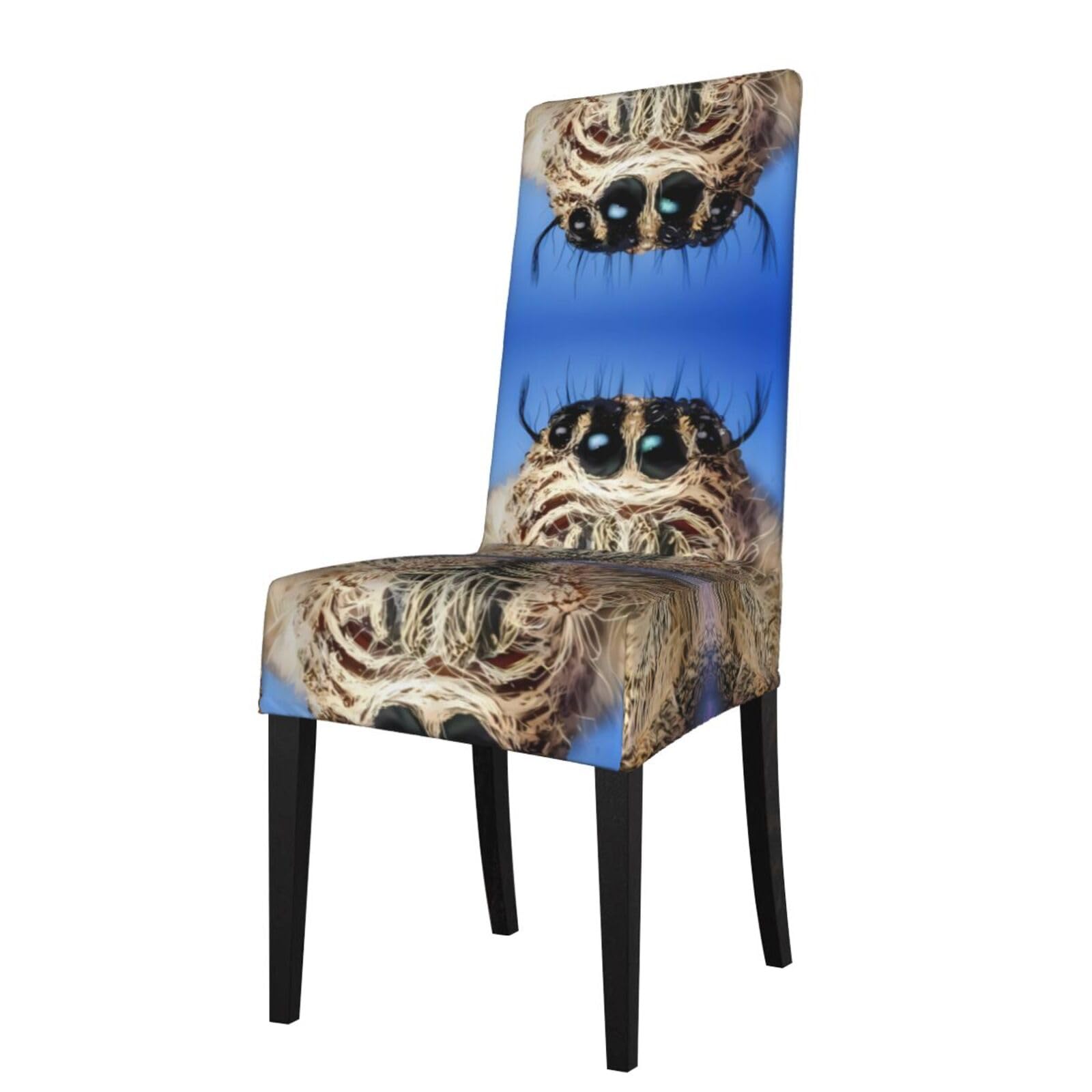 WHJDPP Wildlife Spider Prints Protection Cover for Dining Chair - Stretchy Seat Throw Covers, Wrinkle-Free & Easy Care for Hotel, Wedding & Home Dining Chairs