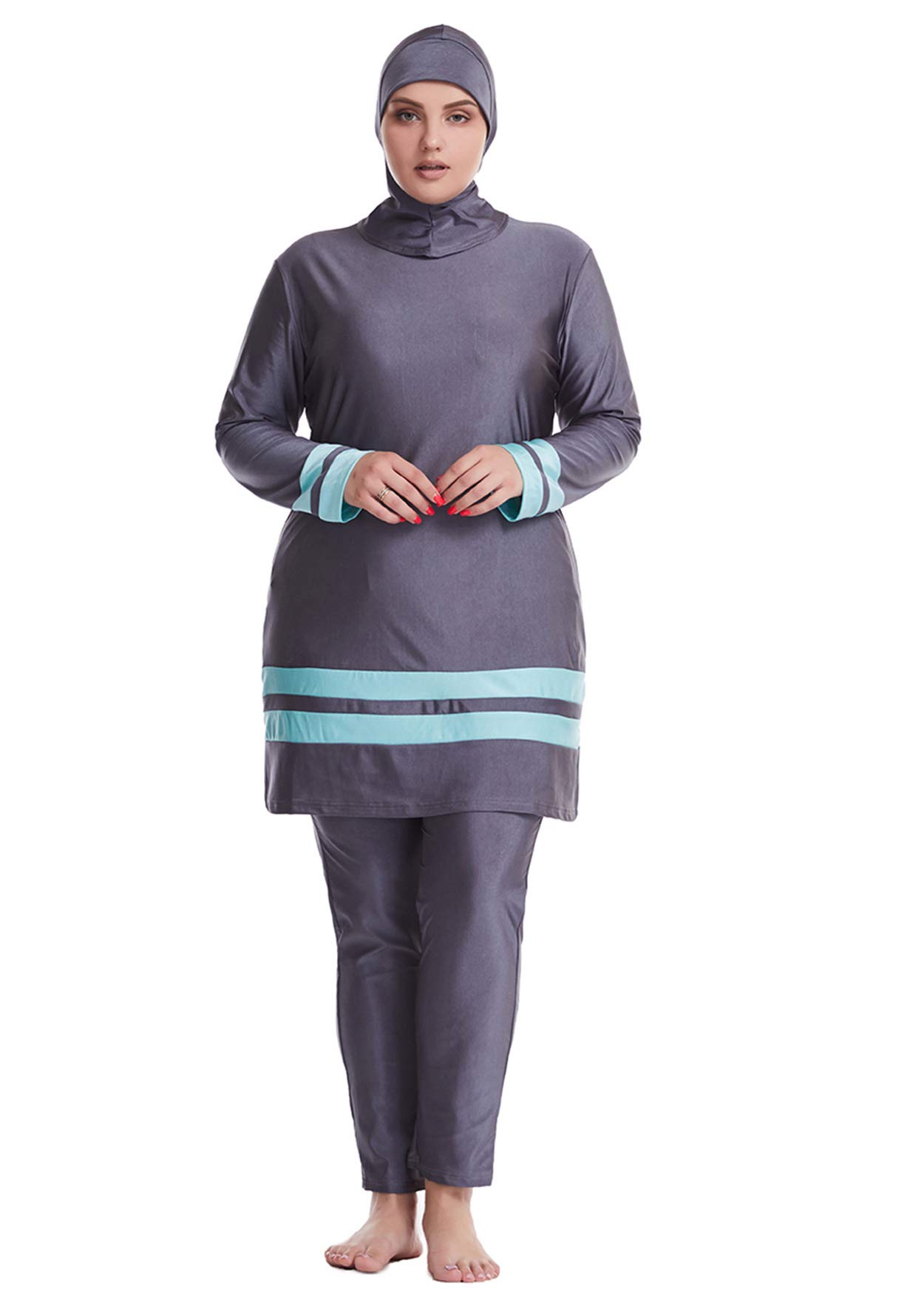 Donne Musulmano Taglia Grossa Islamico Tradizionale Burkini Modesto Costumi da Bagno