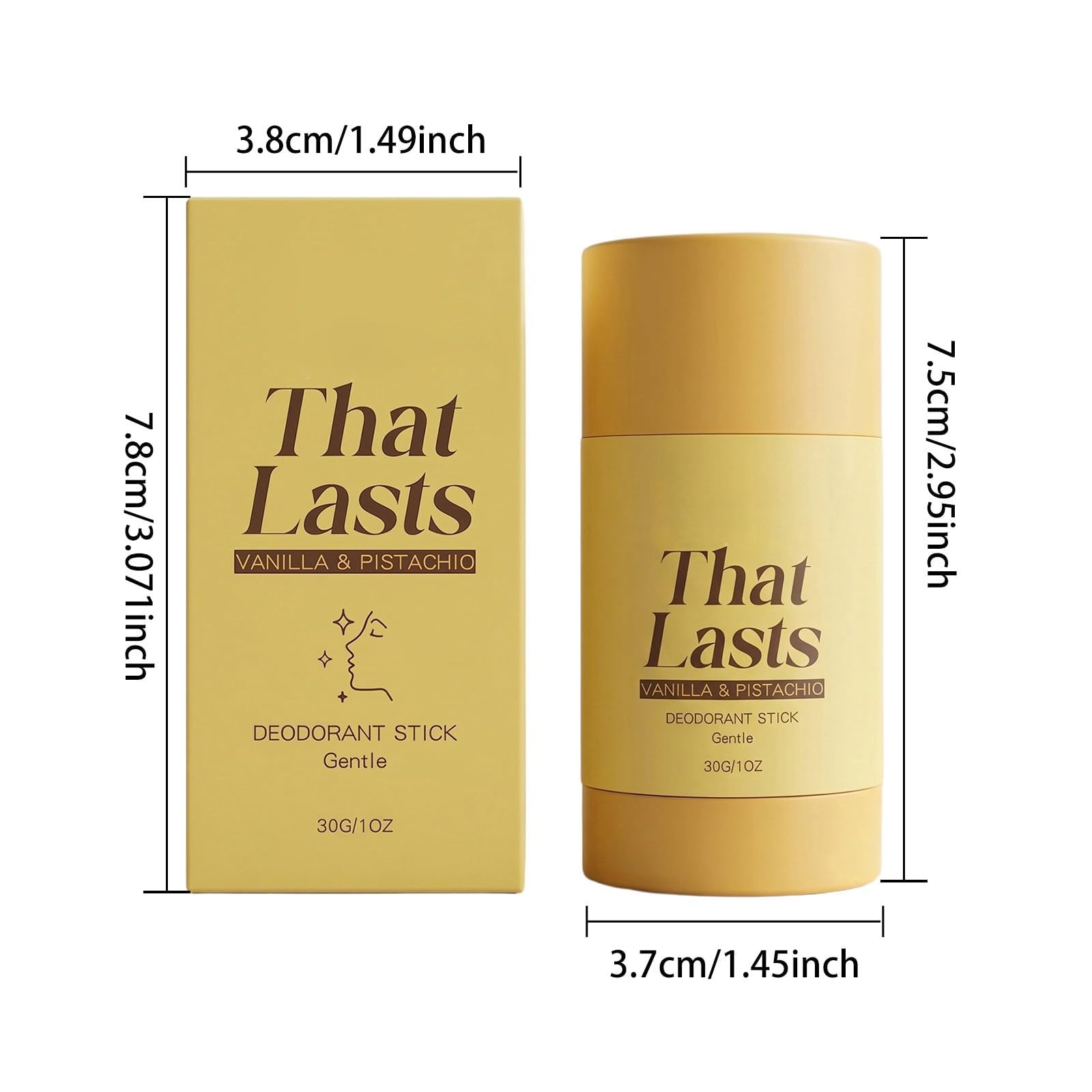 Déodorant Anti-transpirant Roll-on pour les aisselles – Stick parfumé Vanille & Pistache – Protection douce et durable contre les odeurs – Efficacité toute la journée