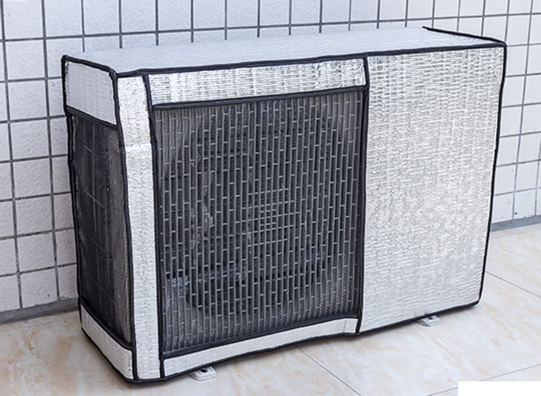 Couverture extérieure de climatiseur Fait de Film d'aluminium Anti-poussière Housse Climatiseur Exterieur Couverture extérieure de climatiseur Anti-poussière (Ouvert,100*42*79cm)