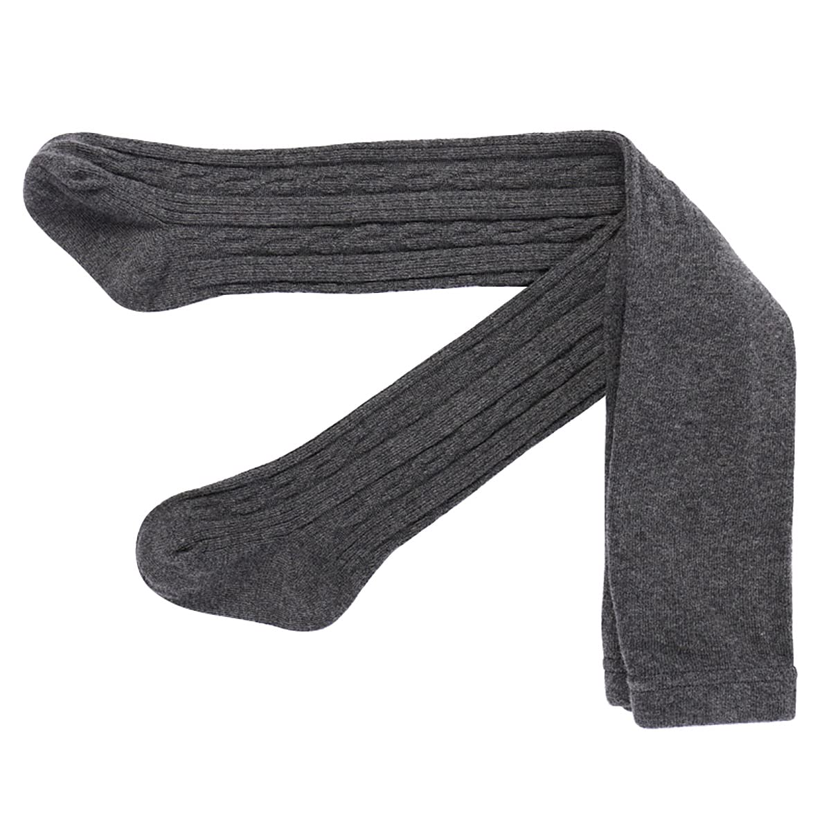 Queenbox Baby Girl Cotton Tight Cable Knit Leggings Stockings Panties Pantyhose for 3-12 Months Infant Toddler, Darkgray