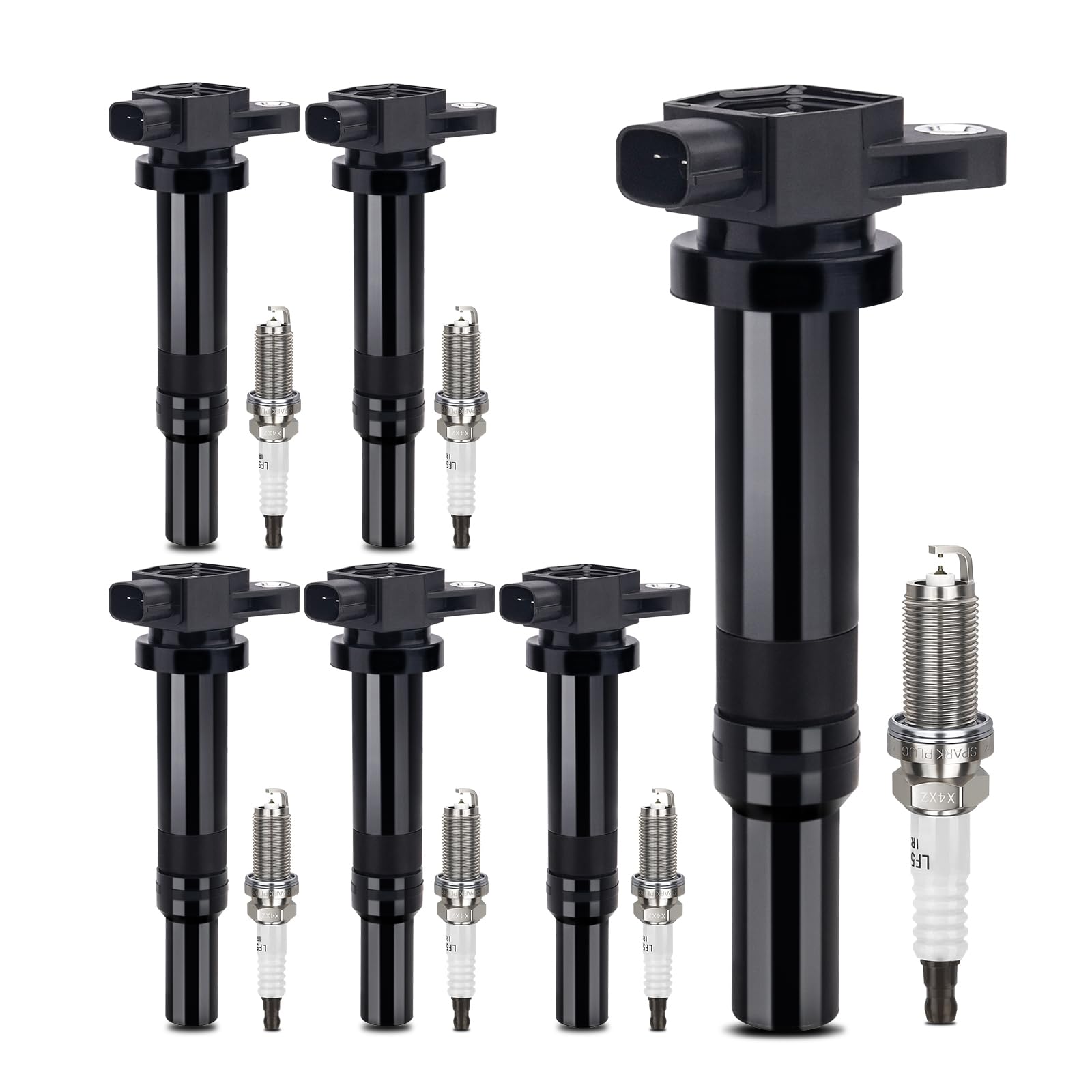 UF558 Ignition Coil &amp; 4505 Double Iridium Spark Plug For Hyundai Santa Fe