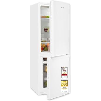 Exquisit Fridge Freezer Combination 173 L - Fridge with Freezer - E Standger t in Weiss - 142 cm hoch - 4-Sterne Gefrierteil - LED-Beleuchtung - Automatik-Abtauung - Wechselbarer T ranschlag [Energy Class E]