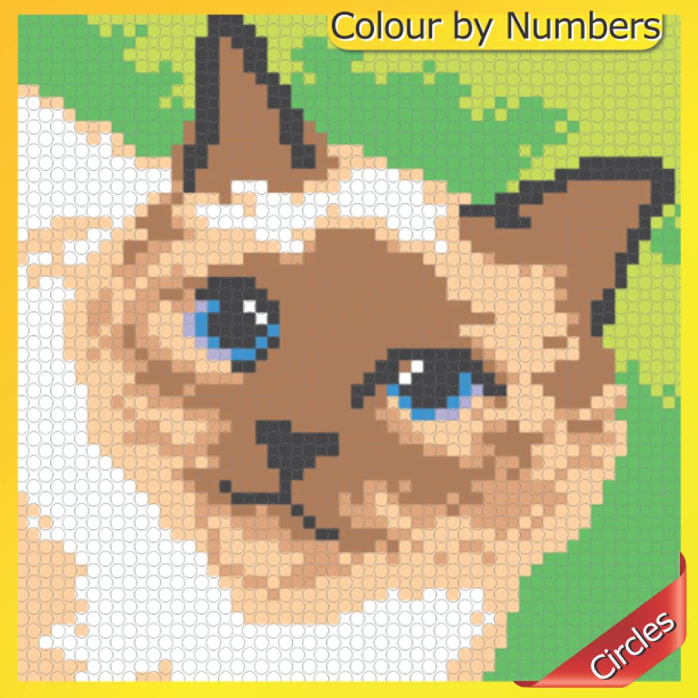 Colour by Numbers: Coloring Book with 32 Unique mystery circles colors color by number for Relaxation and Stress Relief
