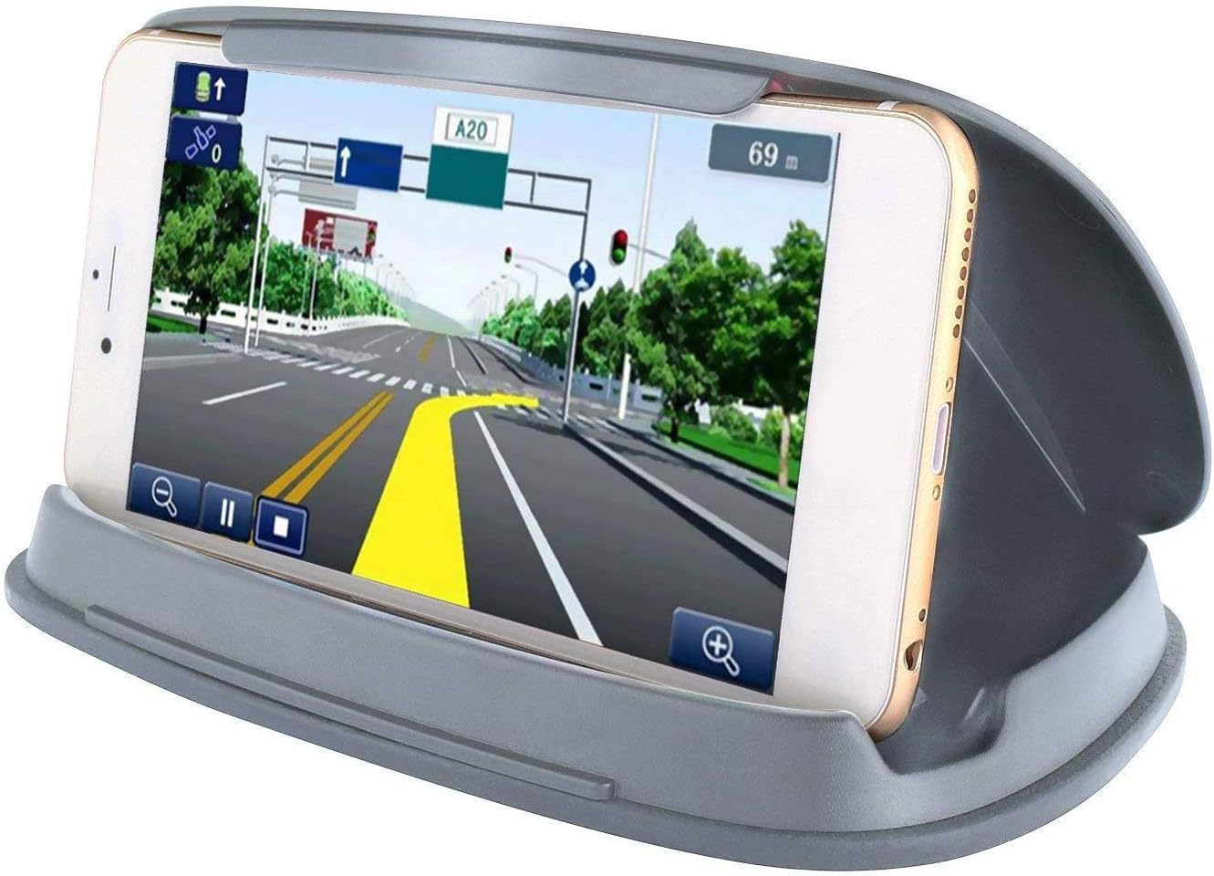 Bosynoy Car Phone Holder, Universal Dashboard Phone Holder for Car, Silicone Mat Car Phone Mount Compatible with iPhone 11 XS Max XR X 8+ SE Samsung Galaxy S10 S9, Android Smartphones, GPS Device