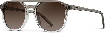 WearMe Pro Hunter Men's Polarized Sunglasses, Double-Bridge Aviator Style
