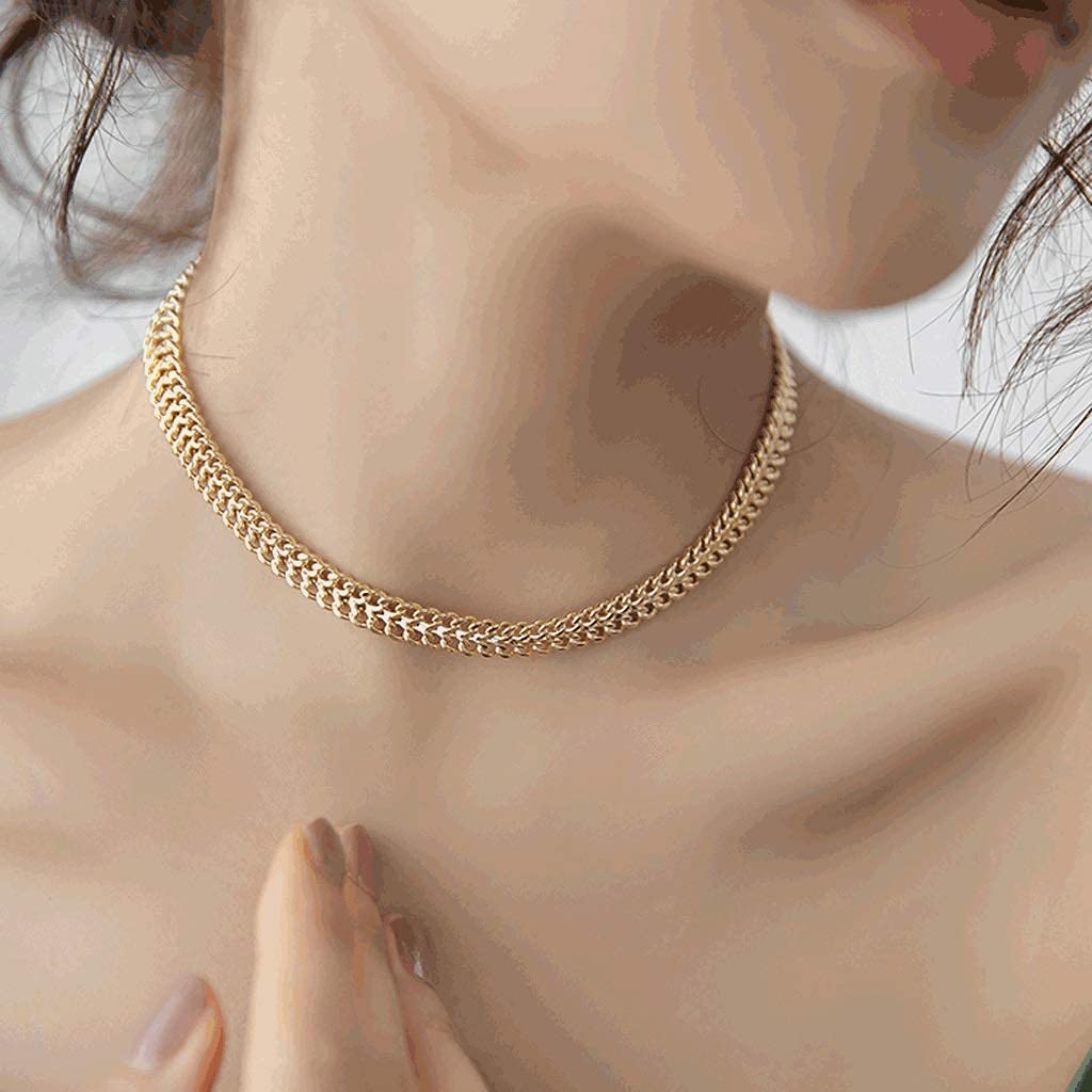 Amazon.co.jp: ネックレス スネークチェーン チョーカー 18K ゴールド