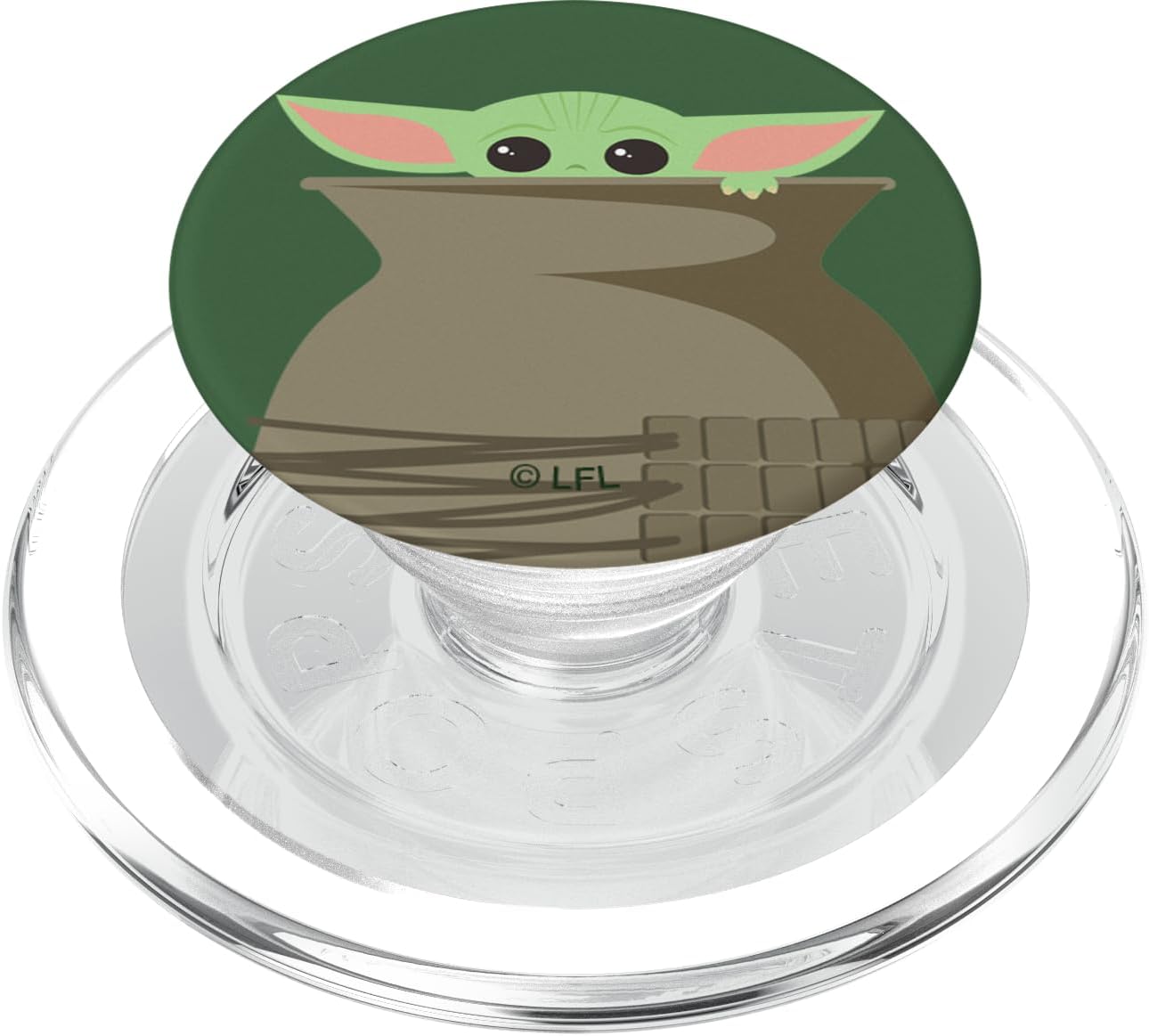 Star Wars The Mandalorian Grogu Hiding in Pot Cute PopSockets PopGrip for MagSafe