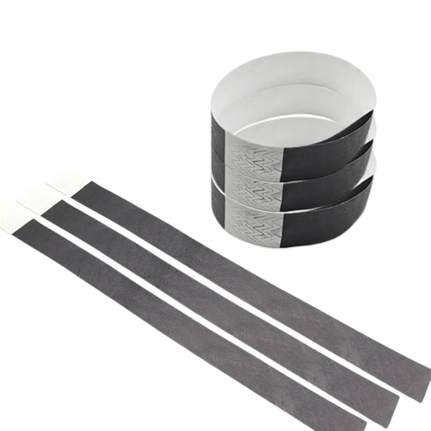 Black Tyvek Paper Wristbands Events & Party Supplies Bracelet 3/4 inch (100)