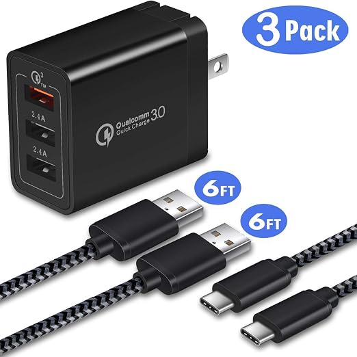 Amazon Witpro Galaxy S8 S9 S10 高速充電器 30w 3ポート 急速充電 3 0 アダプティブ高速充電アダプター プラグ 6フィート Usb Type C充電ケーブル Samsung Galaxy S8 S9 S10 Plus Note 8 9用 3イン1 パック 携帯電話 スマートフォンアクセサリ 通販