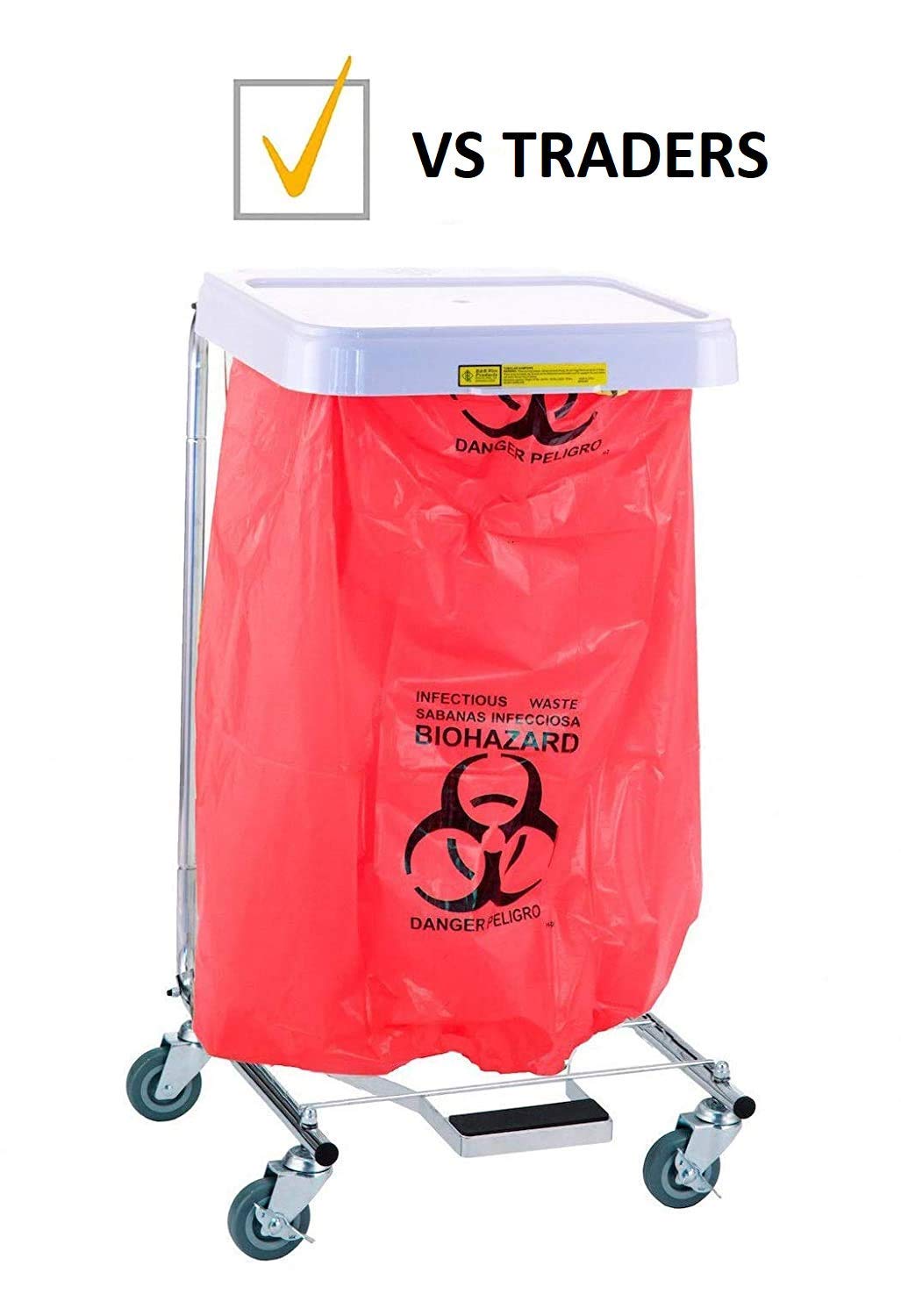 Biohazard Waste Bags - Red, Blue, Yellow (30 Pack) -4