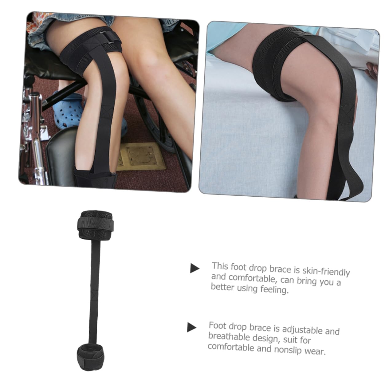 HAPINARY Polyester Foot Drop Brace Comfortable Night Sleep Plantar Brace for Leg Posture Improvement
