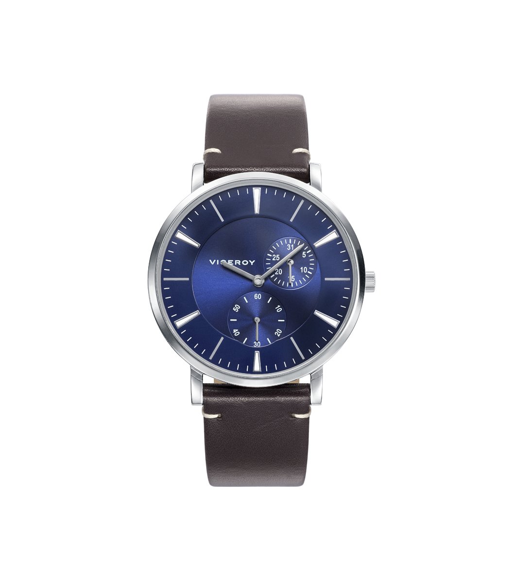 Viceroy Reloj analógico de Cuarzo para Hombre con Correa de Piel 42275-37