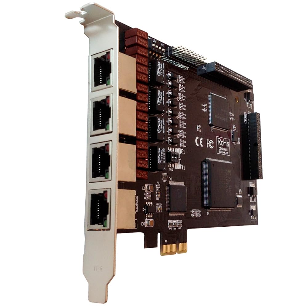 T1 Card E1 Card,Te420 ISDN Pri Voice Board with 4 E1/T1 Ports,te420e Asterisk Card,PCI-E,Issabel FreePBX for VoIP Phone System IP PBX