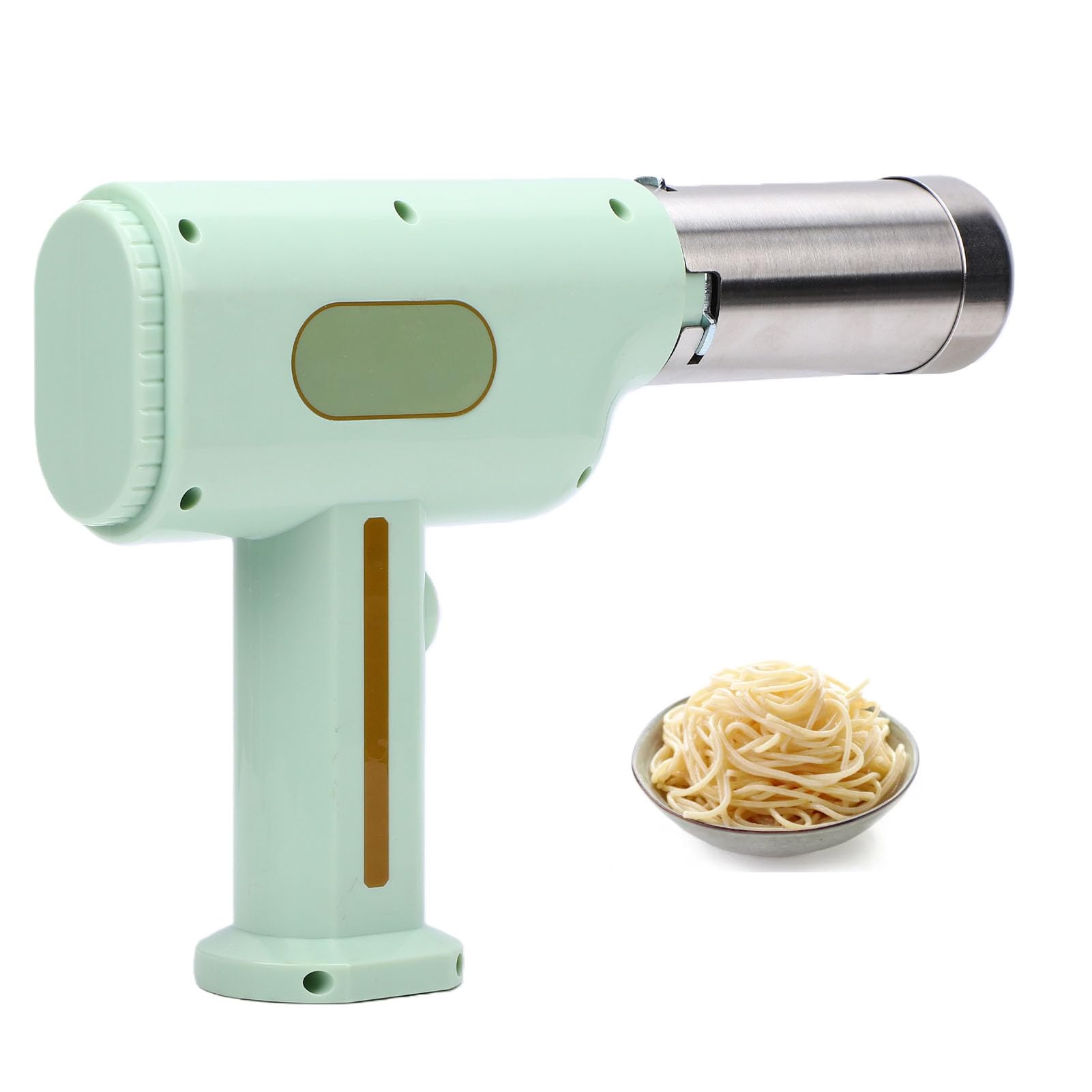 Máquina para hacer pasta eléctrica de mano con 5 moldes para pasta, máquina