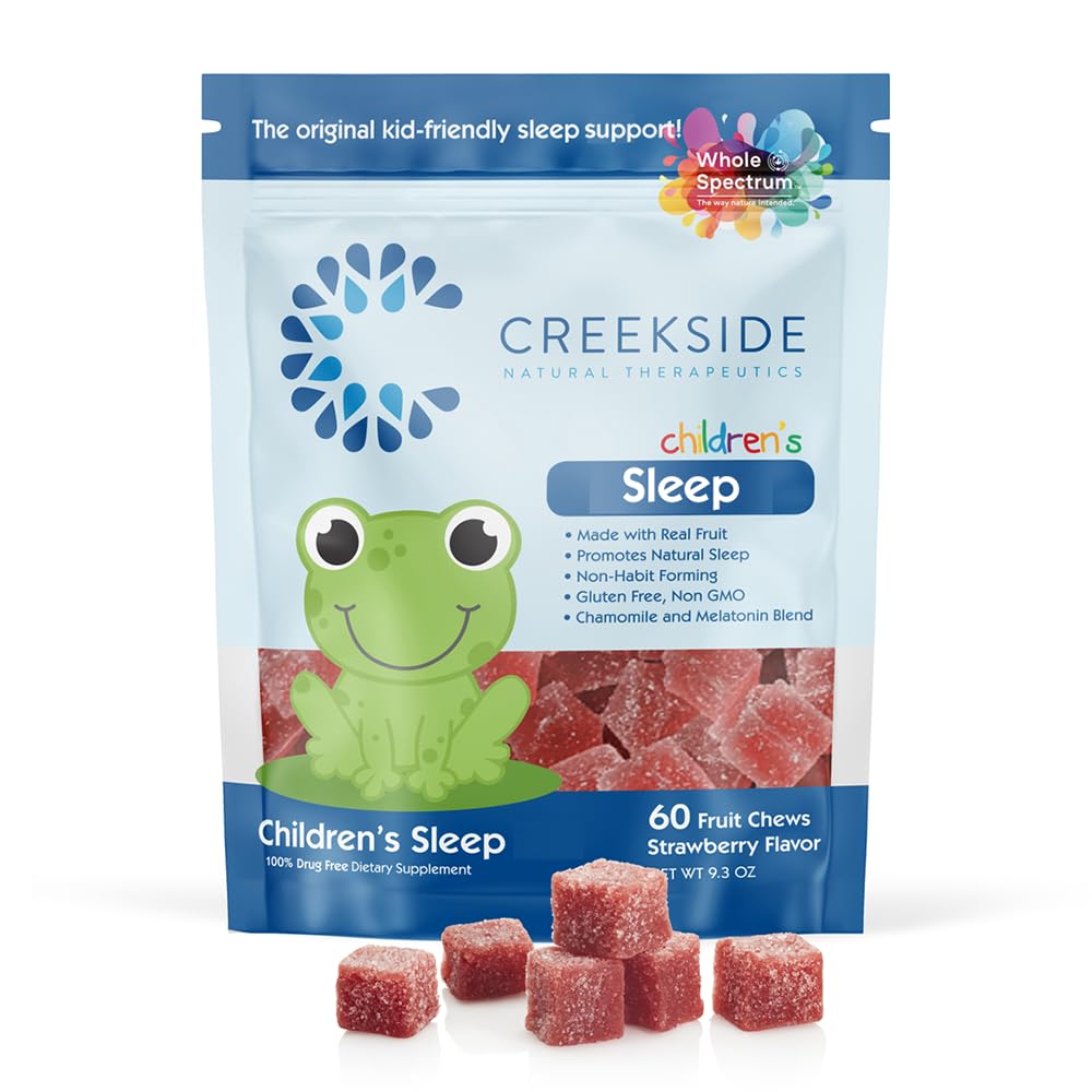 Creekside Naturals Children’s Sleep Aid, Real Fruit Chews, 0.5 mg Melatonin S...