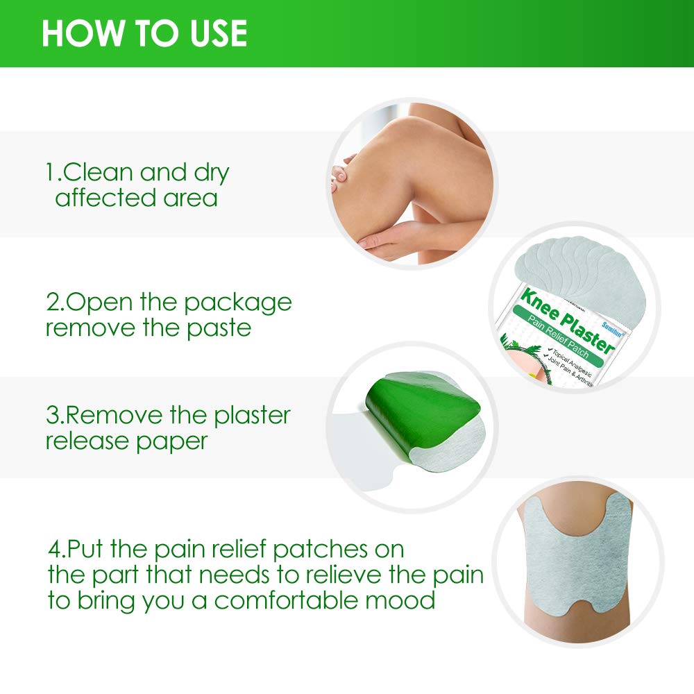 Sumifun Pain Patch, 96Pcs of Knee Cervical Plaster for Muscle, Joint