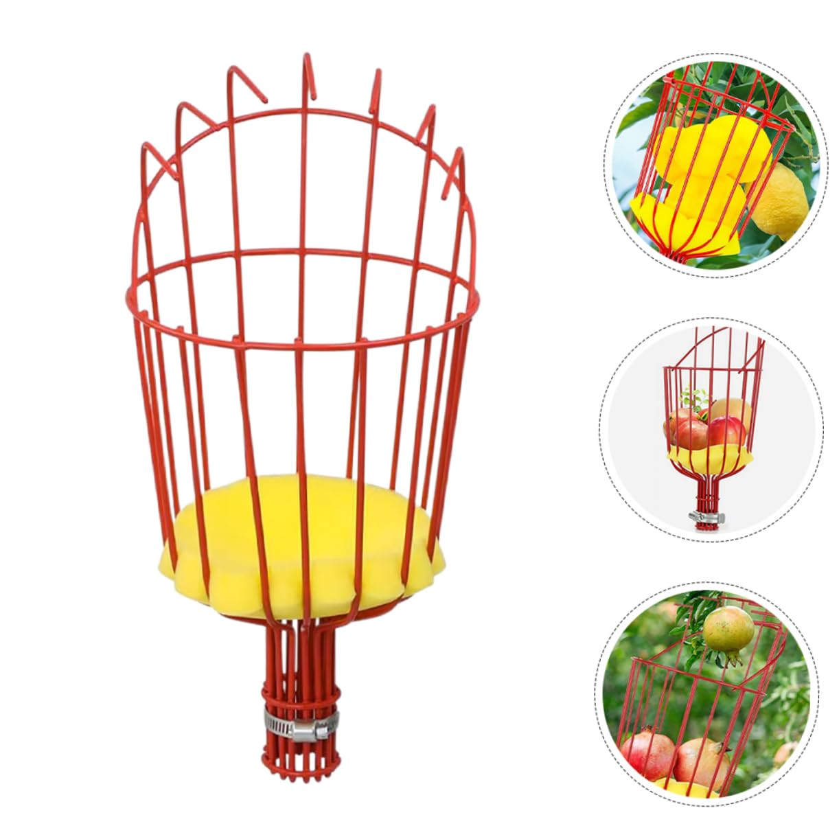 Happyyami Harvest Basket Fruits Picker Fruit Picker Aerial Fruit Tool Easy Fruit Garden Basket