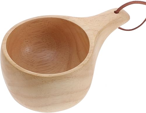 BESPORTBLE Delicada taza de madera japonesa taza de leche cuerda para té cerveza agua elegante para el café casero pub (05)