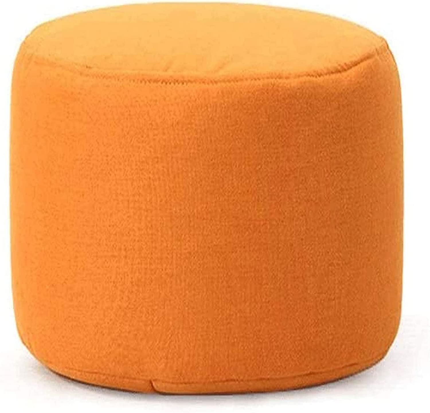 Reposapiés con almacenamiento de 37x24 cm taburete redondo de tela para salón