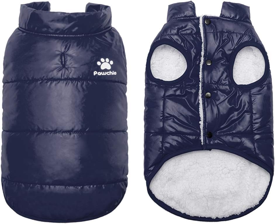 PAWCHIE Dog Winter Clothes Warm Coat for Cats & Small Dogs Soft Down Jackets Windproof Coats for Cats, Puppies in Cold Days