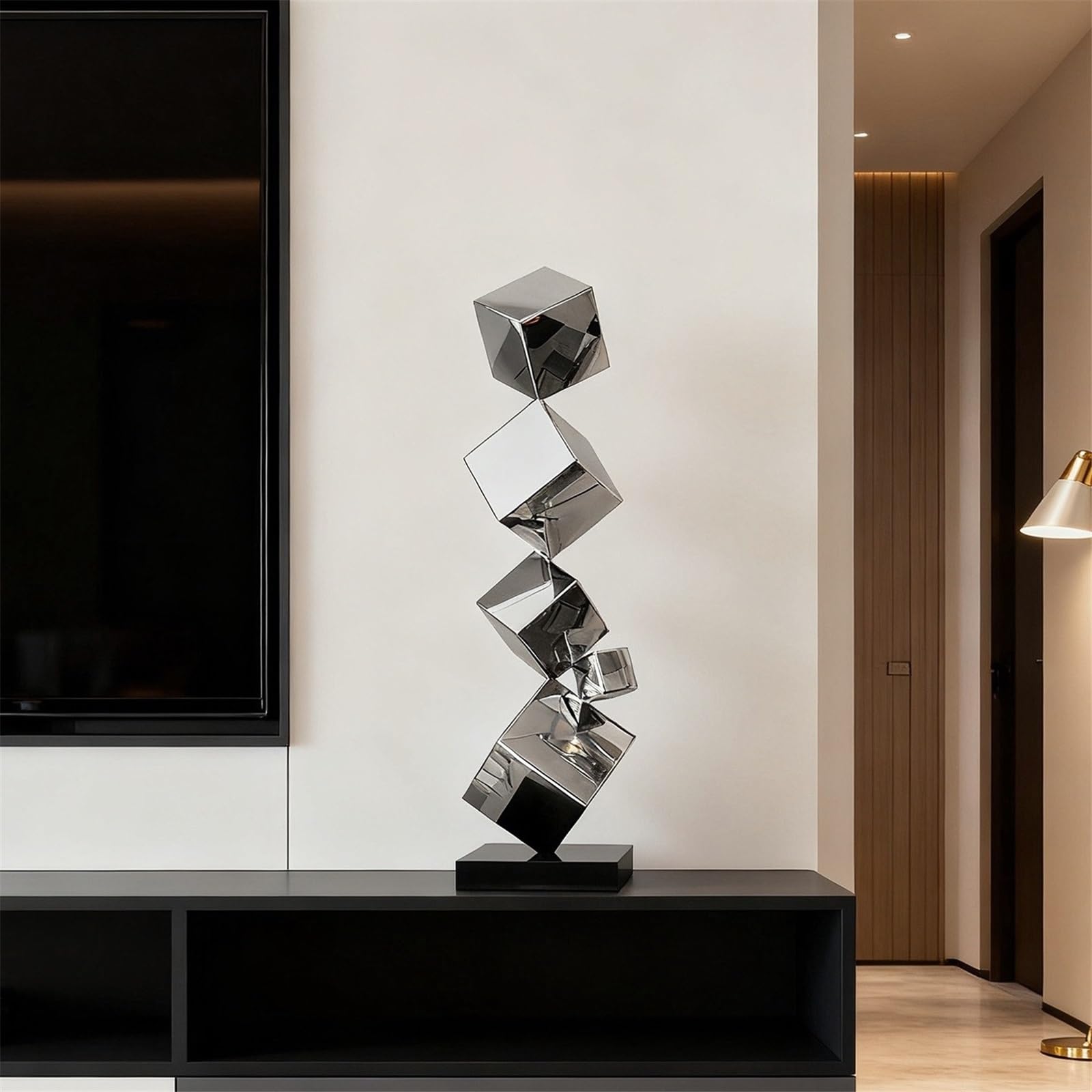 wystrój domu Minimalist Geometric Stainless Steel Sculpture Artwork