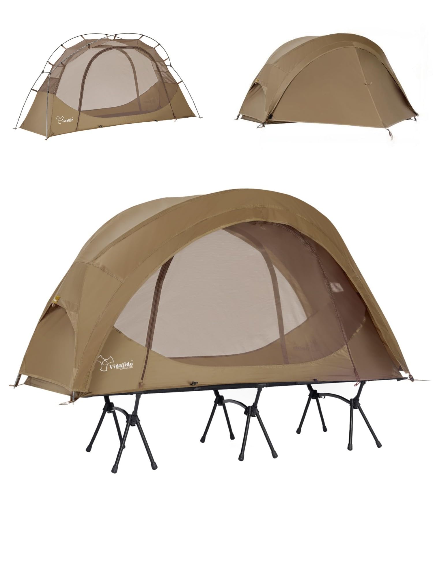 Amazon.co.jp: VIDALIDO ソロテント 1-2人用 キャンプテント 自立式