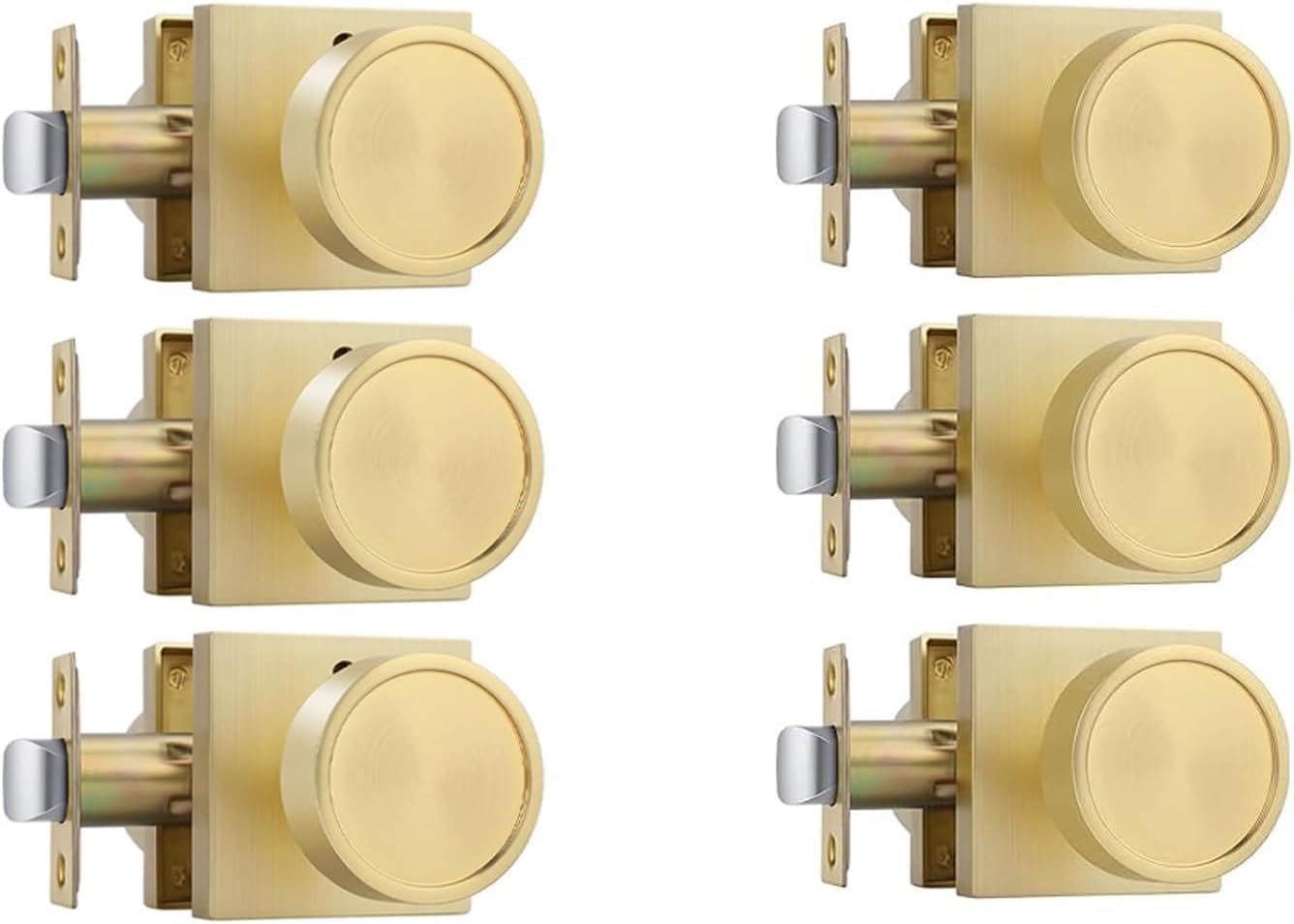 goldenwarm Privacy Closet Door Knobs 6 Pack